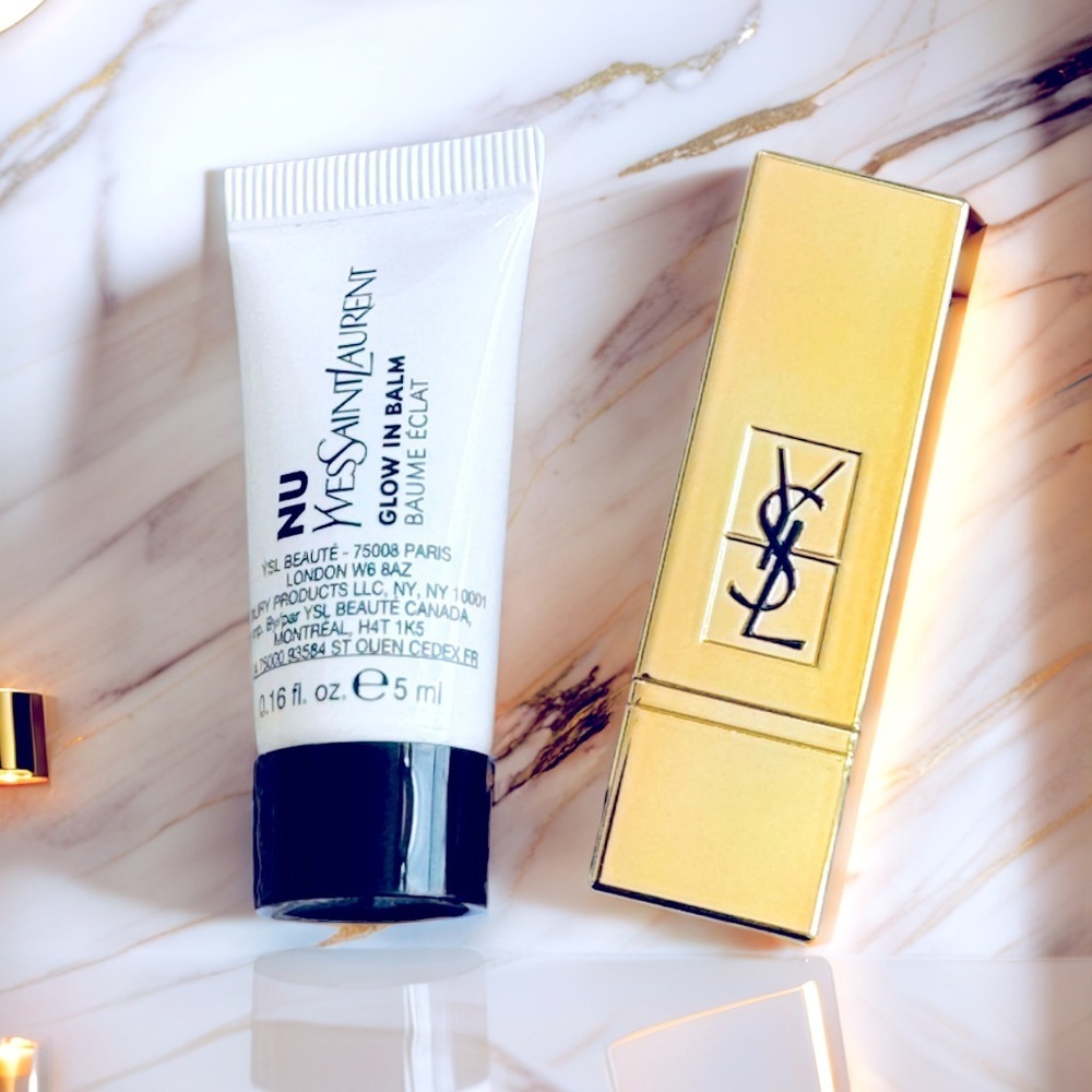 ✨YSL Rouge Pur Couture Mini Lipstick 70 + YSL NU Glow in Balm